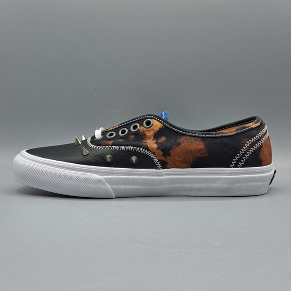 New Vans Authentic Tartan Daze Black Acid Dye Spikes Studs Punk Women's Size 8.5 - Picture 4 of 9